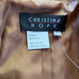 Vintage Christina Hope‎ Suede Leather Jacket Fringe thumbnail 6
