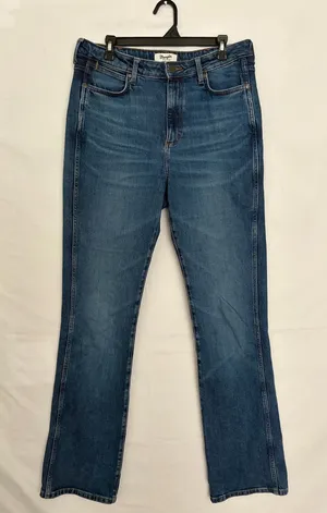 Wrangler Retro Womens Medium Wash High Rise Bootcut Stretch Jeans Sz 31x36(A894) thumbnail 1