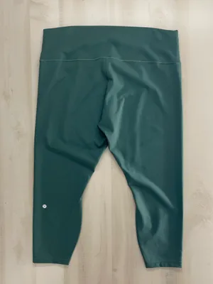LULULEMON womens green align high rise crop stretch leggings workout lounge yoga thumbnail 5