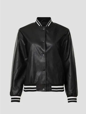Slate & Willow Varsity Faux Leather Jacket thumbnail 8