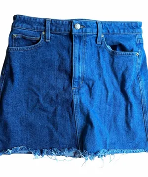 Joe’s Jeans Women’s Bella Two Tone Blue Navy Denim Mini Skirt High Rise Size 30 thumbnail 1