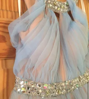 NWT Baby Blue Prom Dress thumbnail 8