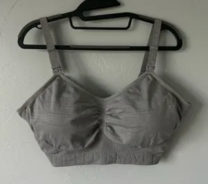 Kindred Bravely Sublime Hands-Free Pumping Nursing Bra Grey Large Busty E-H Cups thumbnail 1
