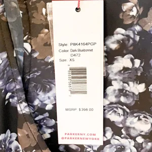 NEW with Tags Parker NWT Bluebonnet Asymmetrical Dress, Size X-Small, MSRP $398 thumbnail 5