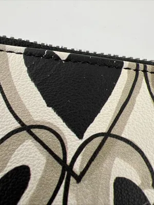 Brighton Wristlet Clutch Pouch Hearts 8.5x5 Black White Jeweled Boho Cottage thumbnail 11