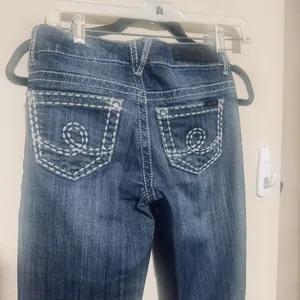 Seven7 Y2k Thick Stitch Jeans Womens 26 skinny stretch denim‎ Low Rise thumbnail 3
