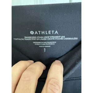 Athleta S PetiteElation Ultra High Rise Split Slim Flare Pant Black Yoga thumbnail 3