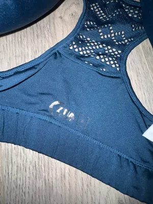 Blue sports bra thumbnail 3