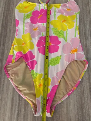 Lilly Pulitzer Vintage Floral One Piece Bathing Suit Women’s Size 10 thumbnail 9