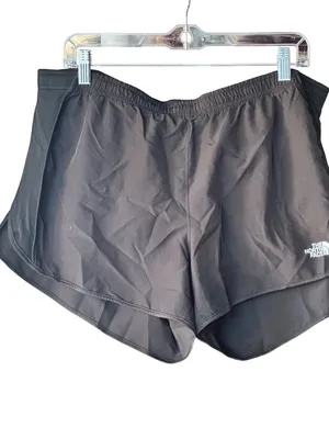 The North Face Size XL Womens Black FlashDry Running Shorts Back Zipper Pocket thumbnail 5