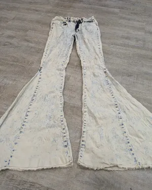 Altar'd State Washed Denim Flare Leg Jeans Size M thumbnail 1