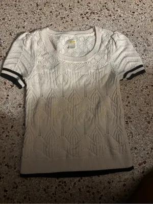 Maeve Short-Sleeve Pointelle Sweater small thumbnail 4