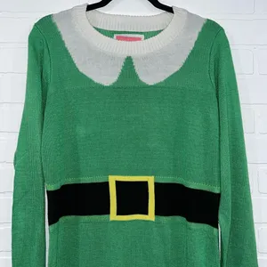 Tipsy Elves Holiday Christmas Buddy The Elf Sweater Dress Ugly Christmas Sweater thumbnail 9