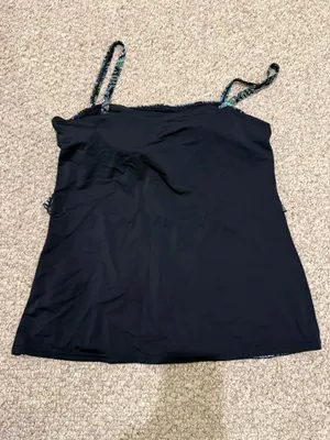 Women's Paisley Ruffle Tankini Top thumbnail 2