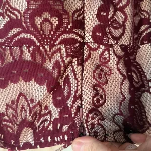 Lulus Burgundy Lace‎ Bustier Midi Dress Maroon Paisley Cocktail Dress Small thumbnail 6