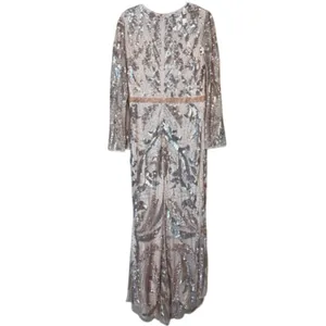 MAC DUGGAL 5222 Sequin Faux Wrap Split Long Sleeve Gown Size 8 New w/ Tag $598 thumbnail 11