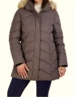 ZeroXposur Freya Faux-Fur Hood Quilted Walker Coat size Large thumbnail 1