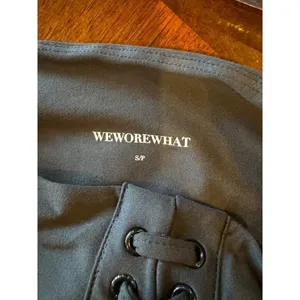 WEWOREWHAT Black Lace Up Biker High Rise‎ Athletic Shorts Size S NWT thumbnail 7
