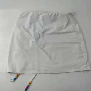 White fox boutique white mini beaded skirt size medium thumbnail 5