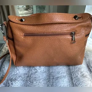 Ella & Elly brown rivet studded crossbody bag thumbnail 4