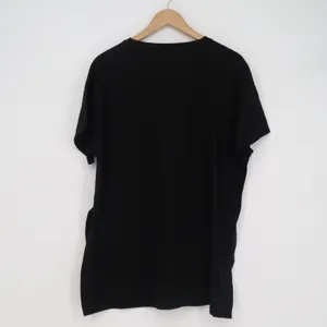 Black Short Sleeve Crew Neck T-Shirt Relaxed Fit Cotton Blend XL thumbnail 4