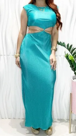 AMTIOUS Tiffany maxi dress ✨ Blue Size L thumbnail 1