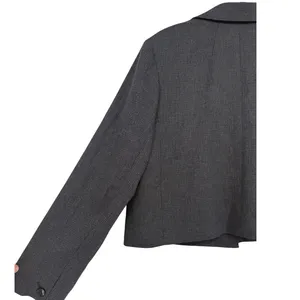 NWT Madewell Women's Sutter Crop Blazer Jacket Grey Italian Fabric NM509 Size XL thumbnail 13