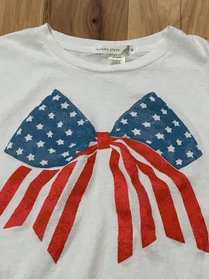 Altar'd State Bow American Flag Shirt thumbnail 2