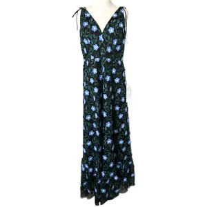 NEW Dress The Population Sunny Maxi Dress Gown Sky Blue Multi Floral Size XXL thumbnail 2
