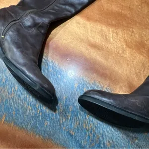 Ecco Hobart tall leather brown buckle boots size 38 thumbnail 10
