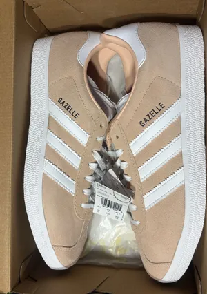Adidas Gazelle Bold Shoes tan and white thumbnail 1