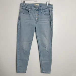 MADEWELL High Rise Skinny Crop Button‎ Front Edition JeanSize 30 Minimalist thumbnail 3