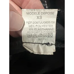 FREE‎ Paris Black Mini Skirt - Flat Front Back Pleated - Made in France - XS thumbnail 7