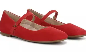 Vionic Alameda Mary Jane Flats Red thumbnail 1