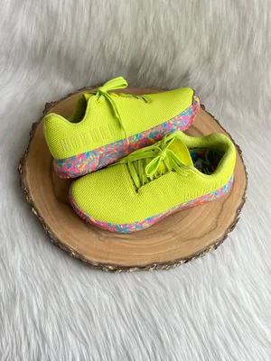 NOBULL Neon Yellow Sneakers with Multicolor Sole thumbnail 14