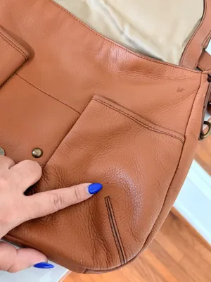 Lucky Brand Brown Leather Shoulder Bag Crossbody Boho Western Slouchy Vintage Style thumbnail 10
