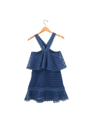 NWT Foxiedox Lucy Ruffle Sleeveless Party Mini Dress S thumbnail 6
