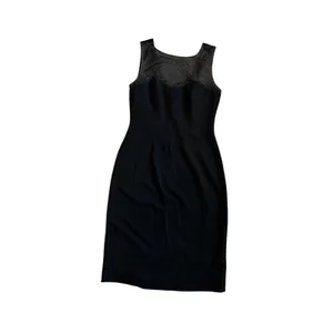 L'AGENCE Intermix Dress 4 Black Mesh Sequin V-Back Sheath Cocktail‎ LBD thumbnail 10