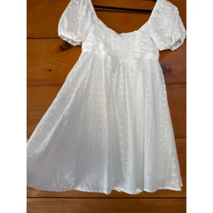NWT Lulus Sunny Day Stunner White Eyelet Embroidered Babydoll Dress LWD Party M thumbnail 6