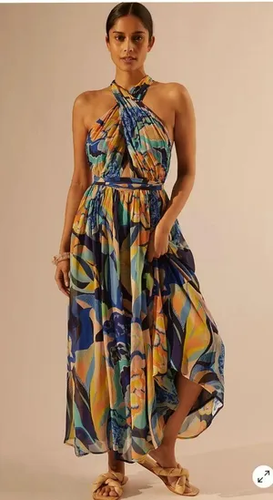 Anthropologie Alexandra Farmer Printed Maxi Dress thumbnail 6