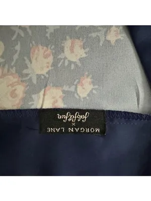 Morgan Lane x FabFitFun Allie Floral Satin Robe Navy Size Small Medium thumbnail 5