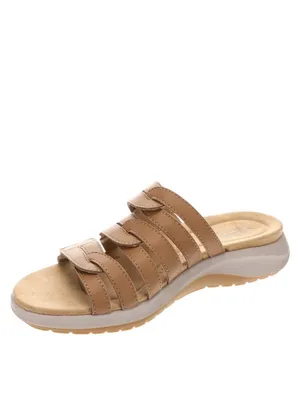 NWT Clarks Collection Womens Maelynn Abby Flat Sandals 26187072 Tan Brown 7W thumbnail 2