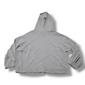 Mile(s) Sweatshirt Size Large Mile(s) by Madewell Hoodie Cropped Sweatshirt Gray thumbnail 3