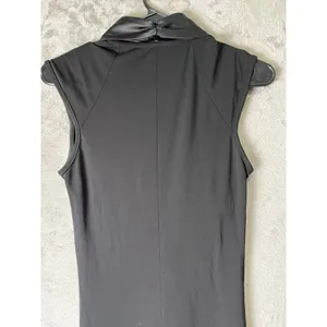 Vintage Y2K Old Hollywood Glam Black Maxi Dress Draped Formal Evening Gown M‎ thumbnail 4