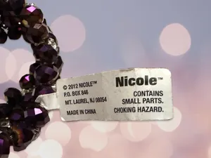 Purple Faceted Glass Woven Bracelet thumbnail 4