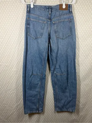 Madewell NWT Light Wash The Darted Barrel Leg‎ Jeans thumbnail 4