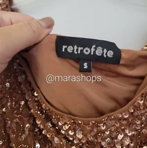 Retrofete Myles Sequin Top in Bronze thumbnail 7