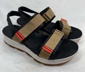 Hush Puppies Brite‎ Jute Black Tan Platform Sporty Sandals HW06698-002 Womens 8 thumbnail 1
