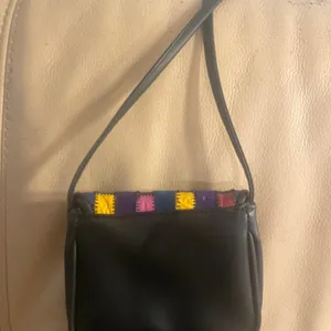 Vintage La Covina Genuine Leather Patchwork Mini Bag Yellow thumbnail 5