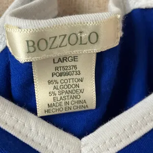 FINAL MARKDOWN Bozzolo Royal Blue and White bodysuit large thumbnail 2